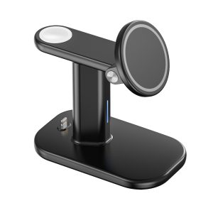 3 in 1 Multifunctional Magnetic Wireless Charging Holder (Black)