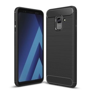 Galaxy A8 2018 Brushed Carbon Fiber Shock Back Case