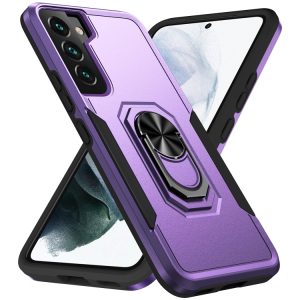 Galaxy S22 5G Case with Metal Ring Holder-Gold