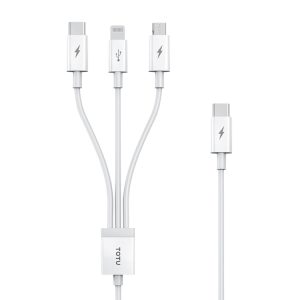 USB-C to 8 Pin / Micro USB / USB-C Fast Charging Cable 1.2m