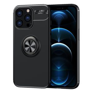 iPhone 14 TPU Protective Case with Metal Ring Holder