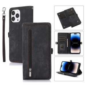 iPhone 14 Pro Wallet Case with Zipped Pocket