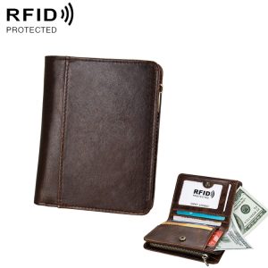 Antimagnetic RFID Genuine Leather Wallet