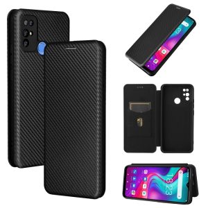 Doogee X96 Pro Carbon Fiber Leather Feel Wallet Case