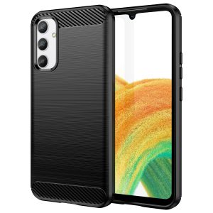 Galaxy A34 5G Brushed Texture Carbon Fiber Case