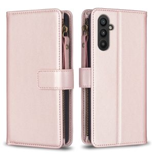 Galaxy A25 Leather ZipWallet Case - 9-Card Slot Flip Cover