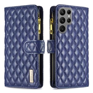 Galaxy S24 Ultra LuxeWallet: Diamond-Quilted Case with Zip Pocket