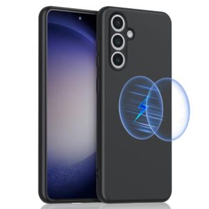 Samsung Galaxy S25 Plus 5G MagSafe Magnetic Liquid Silicone Phone Case (Black)