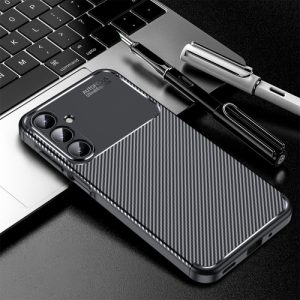Samsung Galaxy A16 5G Carbon Fiber Texture Shockproof TPU Phone Case(Black)