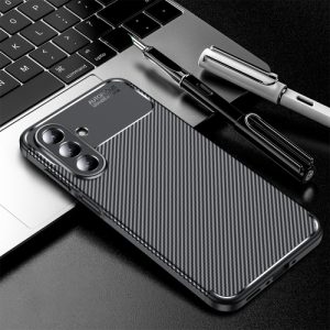 Samsung Galaxy A26 5G Carbon Fiber Texture Shockproof TPU Phone Case(Black)