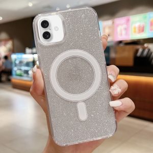 iPhone 16 Transparent Glitter MagSafe Phone Case