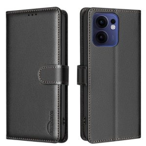 OPPO Reno13 F 5G Litchi Texture RFID Anti-theft Leather Phone Case