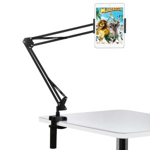 Desk Tablet / Phone Extendable Arm Stand Black